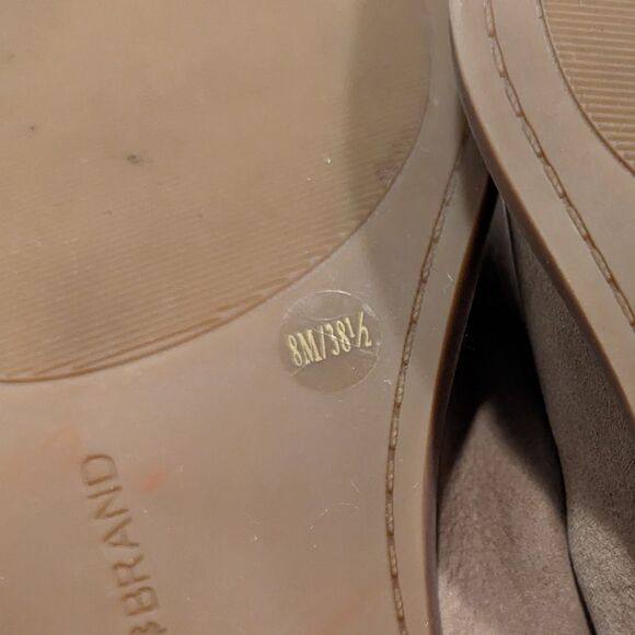 Lucky Brand Womens Farryn Low Heel Slingback Booties Size 8 M Tan leather Nubuck - Picture 12 of 12